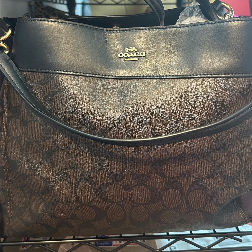 Coach New York City girl LARGE LEXY Brown and Black Preppy Shoulder Bag Y2k - Picture 4 of 9